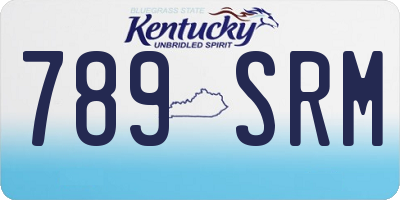 KY license plate 789SRM
