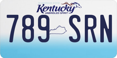 KY license plate 789SRN