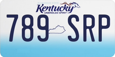 KY license plate 789SRP