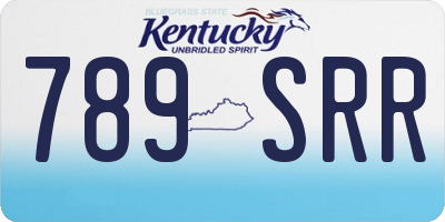 KY license plate 789SRR