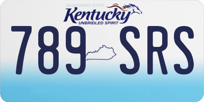 KY license plate 789SRS