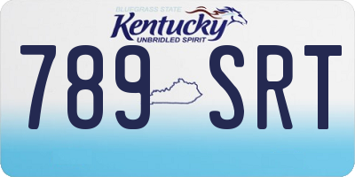KY license plate 789SRT