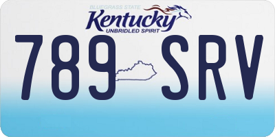 KY license plate 789SRV