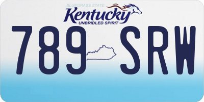 KY license plate 789SRW