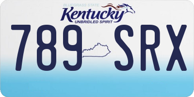 KY license plate 789SRX