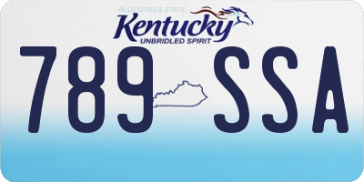 KY license plate 789SSA