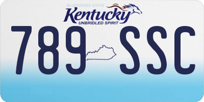 KY license plate 789SSC