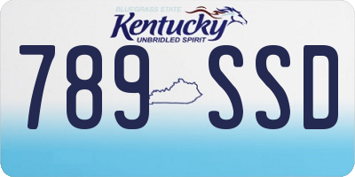 KY license plate 789SSD