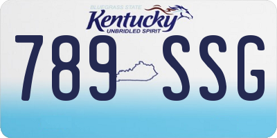 KY license plate 789SSG