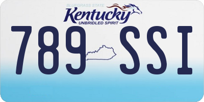 KY license plate 789SSI