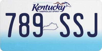 KY license plate 789SSJ