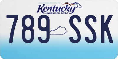 KY license plate 789SSK