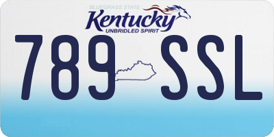 KY license plate 789SSL