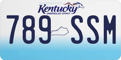 KY license plate 789SSM
