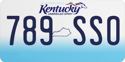 KY license plate 789SSO