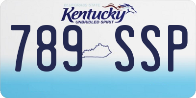 KY license plate 789SSP