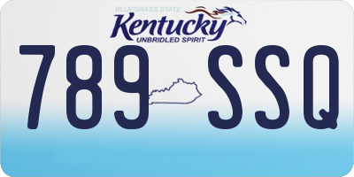 KY license plate 789SSQ
