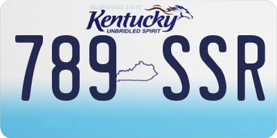 KY license plate 789SSR