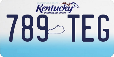KY license plate 789TEG
