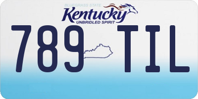 KY license plate 789TIL