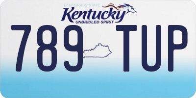 KY license plate 789TUP
