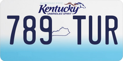 KY license plate 789TUR