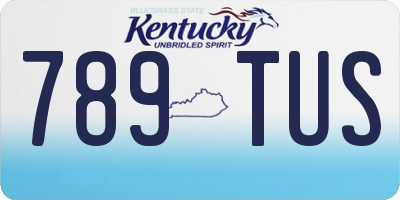 KY license plate 789TUS