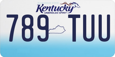 KY license plate 789TUU