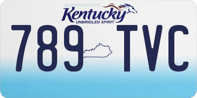 KY license plate 789TVC