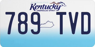 KY license plate 789TVD