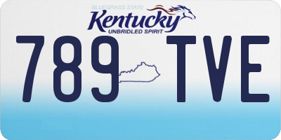 KY license plate 789TVE