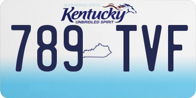 KY license plate 789TVF