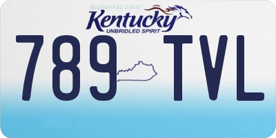 KY license plate 789TVL