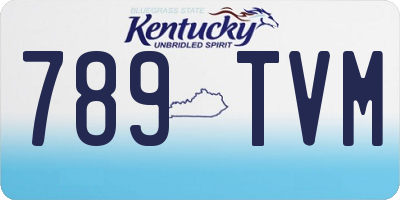 KY license plate 789TVM