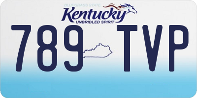 KY license plate 789TVP