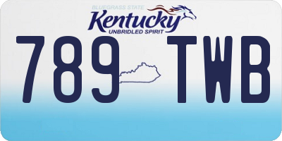 KY license plate 789TWB