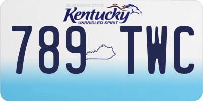 KY license plate 789TWC