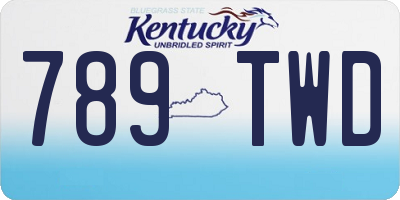 KY license plate 789TWD