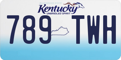 KY license plate 789TWH