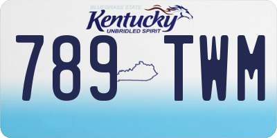 KY license plate 789TWM