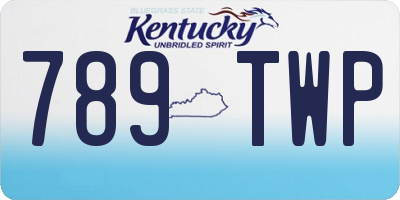 KY license plate 789TWP