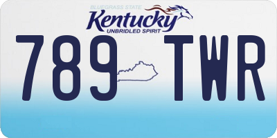 KY license plate 789TWR