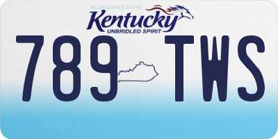 KY license plate 789TWS