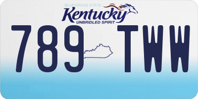 KY license plate 789TWW