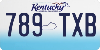 KY license plate 789TXB