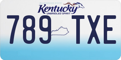 KY license plate 789TXE