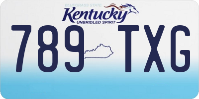 KY license plate 789TXG