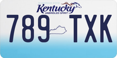 KY license plate 789TXK