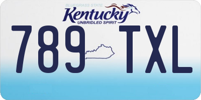KY license plate 789TXL