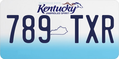 KY license plate 789TXR